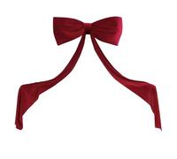 Knitgrip Lazos de Terciopelo Extra Grandes de Navidad - Decoración para árbol de Navidad Gigante para el hogar - Corona de Fondo de Pared para cumpleaños, Boda, de Color Rojo Intenso - Sala de