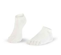 Knitido Dr. Foot® Silver Protect Calcetines antibacterianos con dedos, de algodón con fibra de plata para la diabetes y la prevención de infecciones, Talla:35-38, Colores:blanco (002)