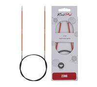 Knit Pro 120 cm x 2,75 mm Aluminio Zing Fija de Tejer Circulares, Naranja