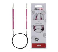 KnitPro Aguja circular fija 120 cm x 6,00 mm Aluminio Zing Morado