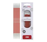 KnitPro 15 cm x 5,50 mm, Aluminio Zing Doble Tejer, Color marrón