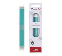 KnitPro 20 cm x 3,25 mm de Aluminio Zing Doble Tejer, Verde