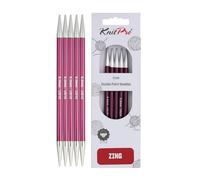 KnitPro 20 cm x 6,00 mm Aluminio Zing Doble Tejer, Color Morado