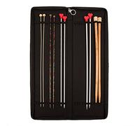KnitPro 35 cm Carcasa rígida Jacquard algodón hobbygift Negro, Negro