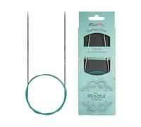 KnitPro Aguja Circular Mindful 2,00 mm 80 cm Inglés, Metal, Azul Verdoso