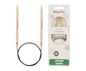KnitPro Aguja de tejer circular, bambú, marrón, 6,5 mm
