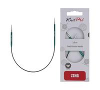 KnitPro Aguja de tejer circular, metal, verde, 3,25 mm