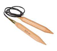 KnitPro Agujas circulares fijas Basix de abedul, 120 cm x 20 mm