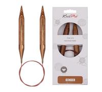 KnitPro Agujas circulares fijas de jengibre - 60 cm x 15 mm