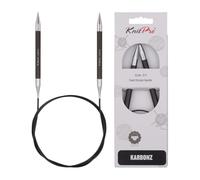 KnitPro - Agujas Circulares Karbonz (60cm, 8.00mm) - 1 Unidad