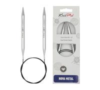KnitPro - Agujas Circulares KnitPro Nova Metal (80cm, 8.00) - 1 Unidad