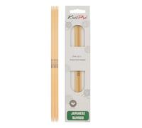 KnitPro Agujas de bambú de Doble Punta 15 cm 2,50 mm - 3 Piezas