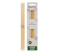 KnitPro Agujas de bambú de Doble Punta 15 cm 2,75 mm - 3 Piezas