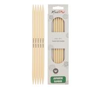 KnitPro Agujas de bambú de Doble Punta 20 cm 6,00 mm - 3 Piezas