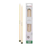 KnitPro Agujas de bambú de una Sola Punta 25 cm 6,00 mm - 3 Piezas