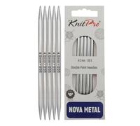 KnitPro Agujas de doble punta Nova - Alfileres de tejer de doble punta, 12,5 cm x 4 mm, paquete de 5
