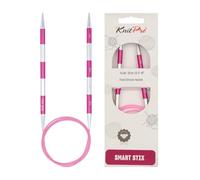 KnitPro Agujas de Tejer: Circulares, Aluminio, Rosa, 6,00 mm