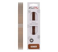 KnitPro Agujas de tejer de doble punta Ginger, 12,5 cm x 2,25 mm, paquete de 5