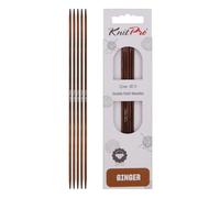 KnitPro Agujas de tejer de doble punta Ginger, 12,5 cm x 2,5 mm, paquete de 5