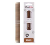 KnitPro Agujas de tejer de doble punta Ginger, 12,5 cm x 2,75 mm, paquete de 5