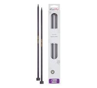 KnitPro Agujas de tejer de una sola punta Jadore Cubics diámetro 6,50 mm, longitud 30 cm, Agujas de tejer largas