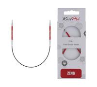 KnitPro Agujas de tejer fijas Zing - Alfileres circulares de 22,5 cm x 2,5 mm