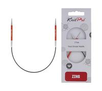 KnitPro Agujas de tejer fijas Zing - Alfileres circulares de 22,5 cm x 2,75 mm