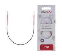 KnitPro Agujas de tejer fijas Zing - Alfileres circulares de 22,5 cm x 2 mm