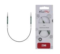 KnitPro Agujas de tejer fijas Zing - Alfileres circulares de 22,5 cm x 3 mm