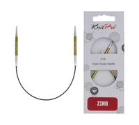 KnitPro Agujas de tejer fijas Zing - Alfileres de tejer circulares de 22,5 cm x 3,5 mm