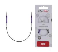 KnitPro Agujas de tejer fijas Zing - Alfileres de tejer circulares de 22,5 cm x 3,75 mm