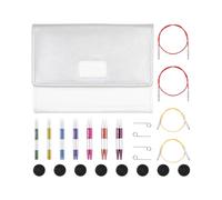 KnitPro Smart Stix Deluxe Interchangeable Knitting Needle Set of 7 Pairs Juego de 7 agujas de tejer intercambiables, Aluminio, Assorted, No se aplica