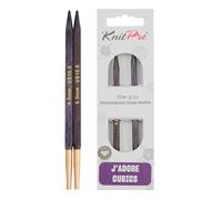 KnitPro Agujas de tejer J'Adore Cubics - Agujas de tejer circulares intercambiables - Para cable de 60 cm y más - 6,50 mm