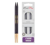 KnitPro Agujas de tejer J'Adore Cubics - Agujas de tejer circulares intercambiables - Para cable de 60 cm y más - 6,00 mm