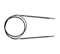 KnitPro - Agujas de Tejer Royale Circular Fijo, Madera de Abedul/latón, 100 cm x 3,25 mm, Multicolor