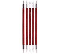 KnitPro - Agujas de Tejer Royale, Doble, Madera de Abedul/latón, Multicolor, 15 cm x 5,00 mm, Juego de 6