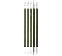 KnitPro - Agujas de Tejer Royale, Doble, Madera de Abedul/latón, Multicolor, 15 cm x 5,50 mm, Juego de 6