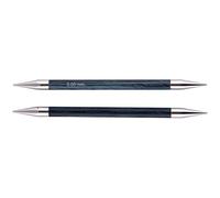 KnitPro - Agujas de Tejer Royale, Doble, Madera de Abedul/latón, Multicolor, 15 cm x 8,00 mm, Juego de 6