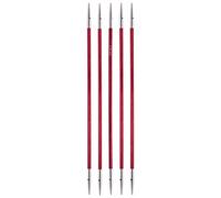 KnitPro - Agujas de Tejer Royale, Doble, Madera de Abedul/latón, Multicolor, 20 cm x 3,25 mm, Juego de 6