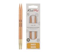 KnitPro Basix-Agujas de Tejer Circulares de Abedul: Intercambiables: Especial: 8,5 cm x 4,50 mm, Madera, Multi-Colour