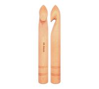 KnitPro Agujas de ganchillo Basix Birch un solo extremo 20 cm 30 mm madera de abedul multicolor