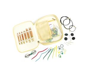 KnitPro Basix Starter 35765 - Juego de Puntas de Aguja de Madera de Haya (Incluye Accesorios)