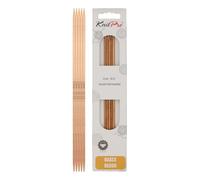 KnitPro Beech Double Pointed Needles Basix-Juego de 5 Agujas de Tejer (Abedul) Doble Extremo: 20 x 3 mm, Madera, Multicolor, 3,00 mm