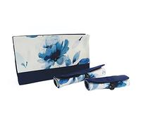 KnitPro Blossom Roll-On Cases, Algodón, Blue, 29 x 17 x 6.5cm