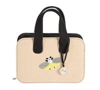 KNITPRO Bumblebee Doctor Bag-Práctico diseño Rectangular, para Hilo, Agujas de Tejer y Accesorios, Tela Forrada, Beige, 27.5 x 18.5 x 10cm