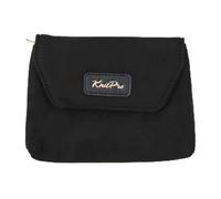 KnitPro Coal Accessory - Estuche práctico para Tejer o Hacer Ganchillo, Gamuza sintética, 13 x 9,5 x 1,5 cm, 1 Unidad, Color Negro
