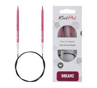 KNITPRO Dreamz Aguja Circular para Tejer con Todo Tipo de Hilo, Madera de Abedul, Rosa, 100cm x 6.00mm