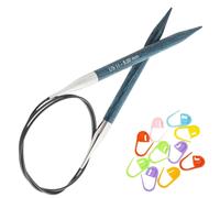 KnitPro Dreamz Agujas de tejer circulares de 16 pulgadas, tamaρo 11 (40 cm, 8,00 mm) con 10 marcadores de puntadas coloridos