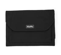 KnitPro Estuche plegable para agujas de tejer de doble punta, forma de sobre con dos botones magnéticos, carbón, 22 x 17,5 x 1,5 cm, 1 unidad
