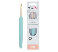 KnitPro Ganchillo de aluminio Vybe con mango de goma - 5,00 mm